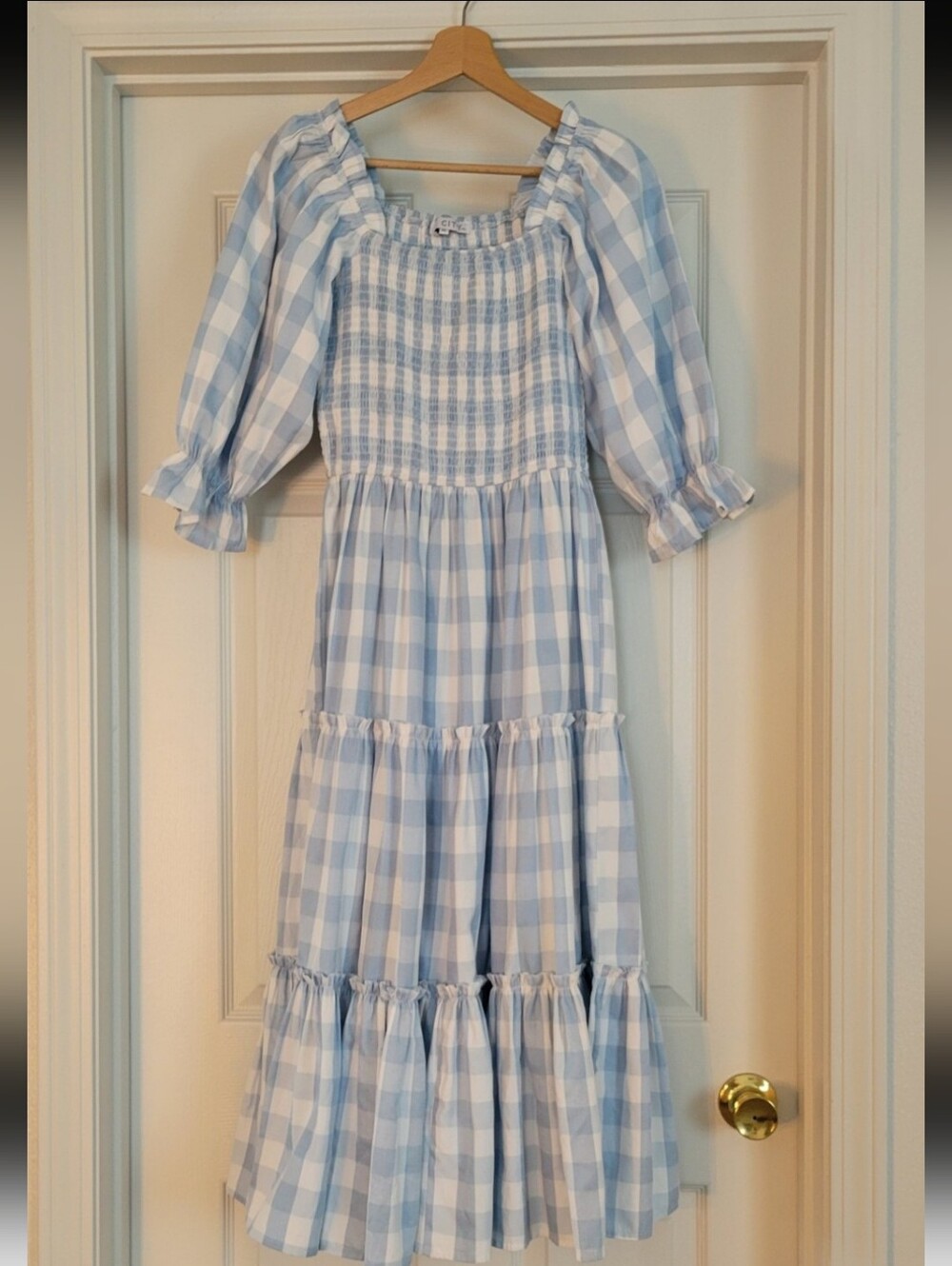Ivy City Madeline Dress In Blue Gingham